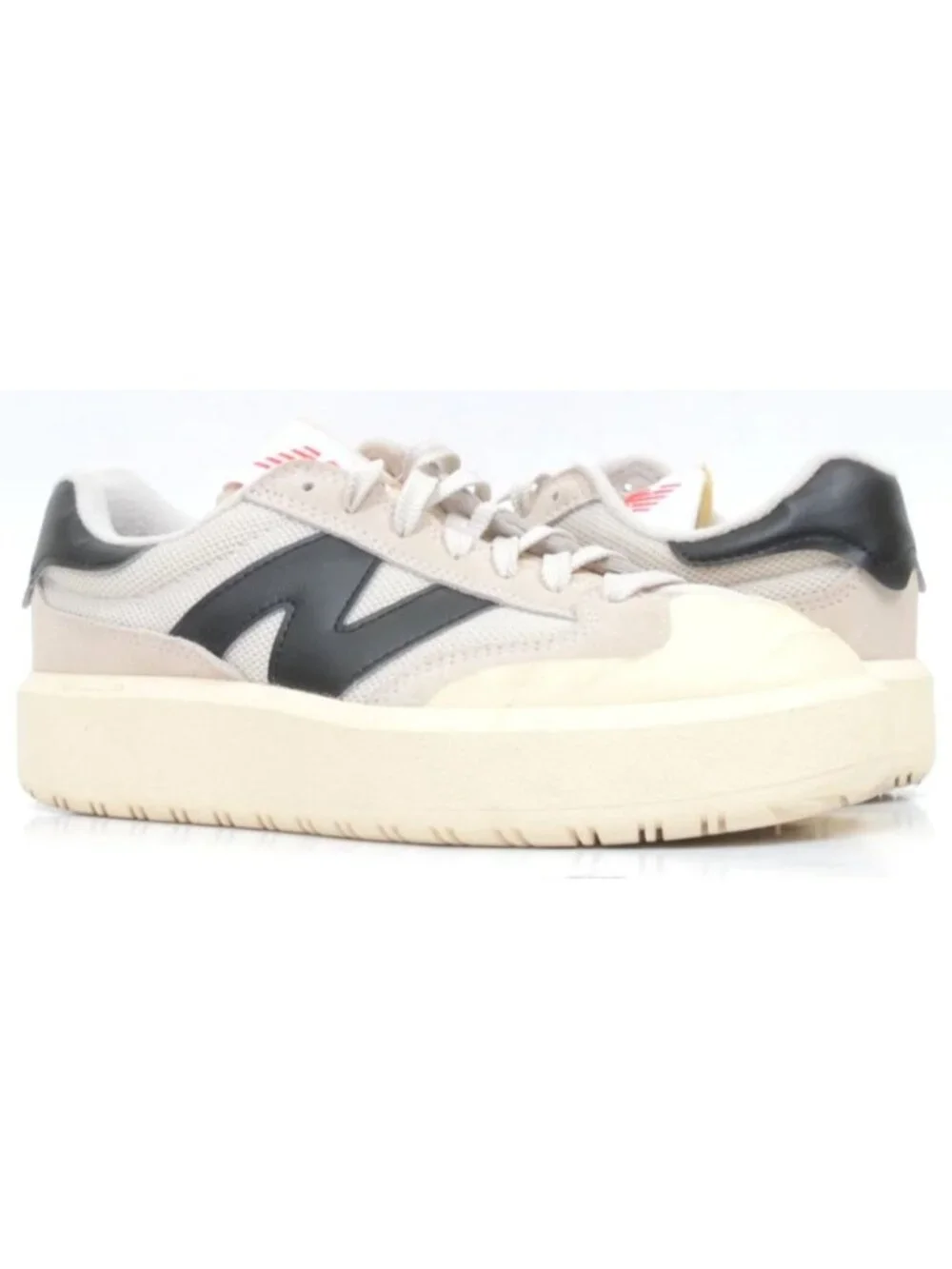 New Balance CT302 Women's 8.5 Mens 7 Court Platform Sneaker Moonbeam Black Red